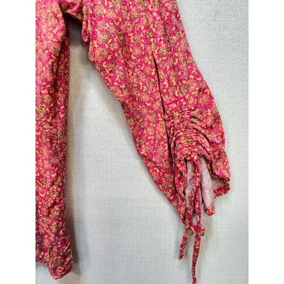 Christopher & Banks Petite Womens Long Sleeve Shirt Top Sz XL Pink Floral - Picture 10 of 11